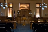 Empty courtroom